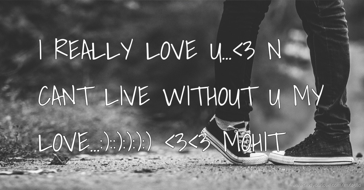 I REALLY LOVE U...
