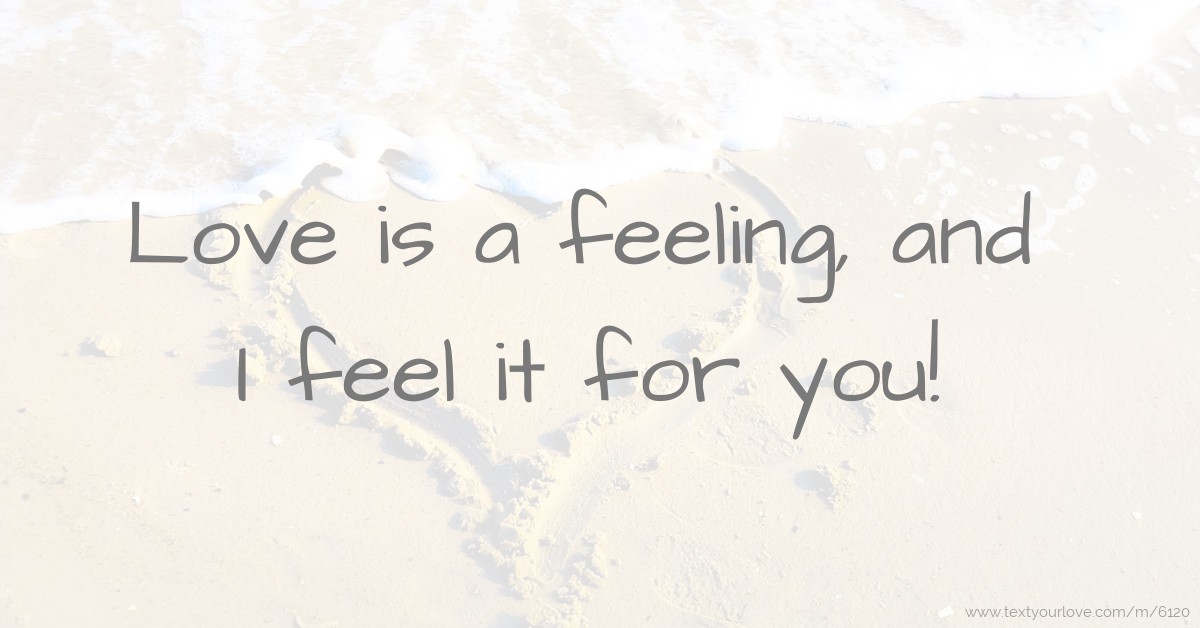 Love is a feeling, and I feel it for you! Text Message by beizeirniel