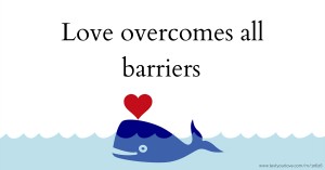 Love overcomes all barriers