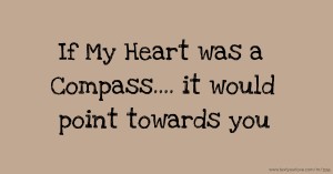 If My Heart was a Compass.... it would point towards you.