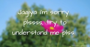 Jagiya i'm sorry plssss, try to understand me plss