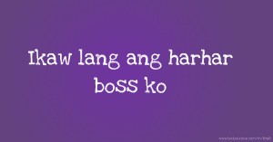 Ikaw lang ang harhar boss ko